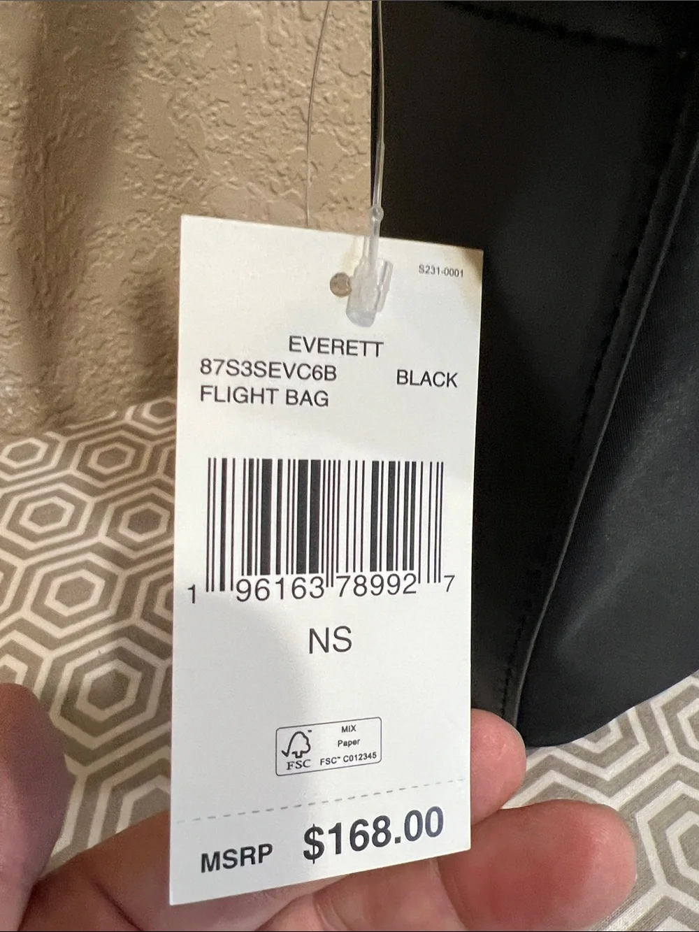 Michael Kors Men's Everett Flight Black Crossbody Bag